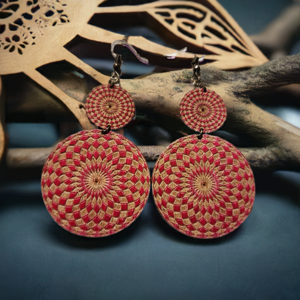 Wood good Earrings for woman, Wooden Earrings, Natural Wooden Earrings, Laser Cut Earrings, Lightweight Earrings, Mandala Earrings, Boho earrings